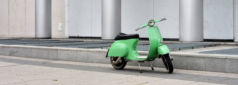 Groene scooter